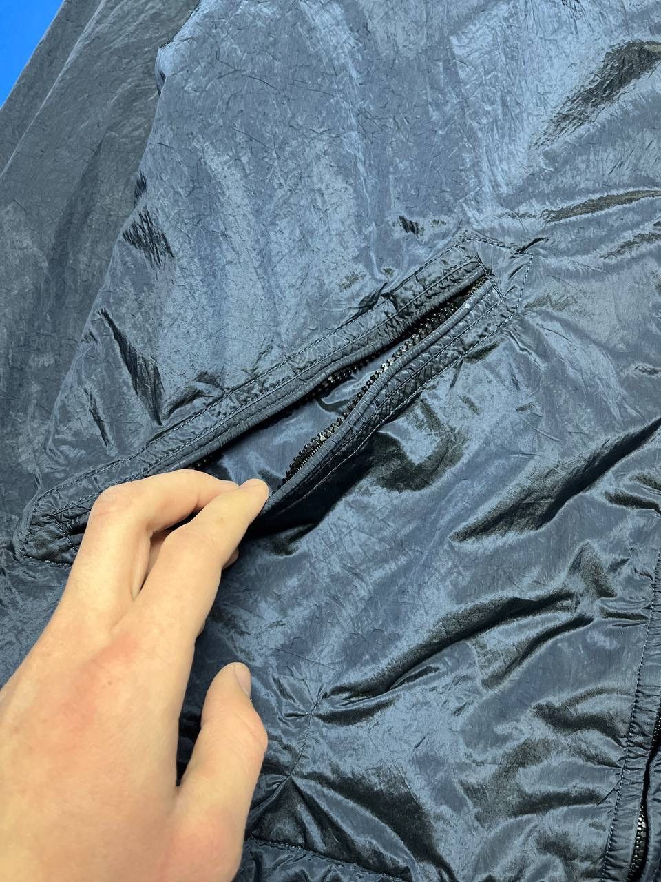 Stone Island Stone Island 2007 Navy Nylon Metal Quilted Bomber Jacket Size US M / EU 48-50 / 2 - 6 Thumbnail