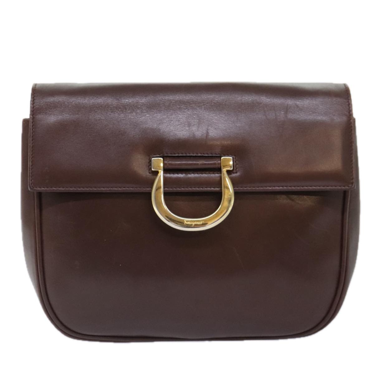Salvatore Ferragamo Brown Leather Shoulder Bag (Pre-Owned) Size ONE SIZE - 1 Thumbnail