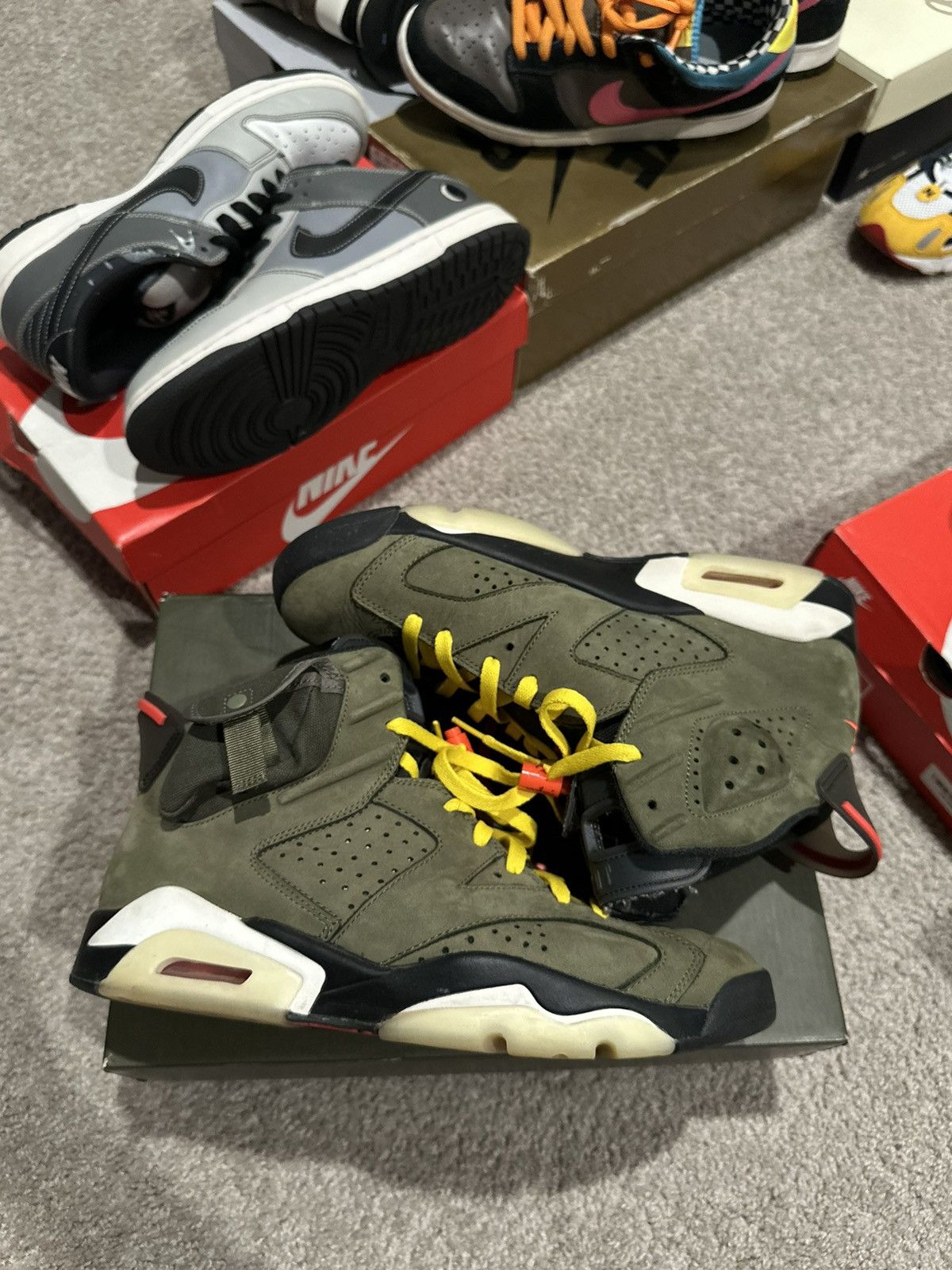 Pre-owned Jordan Brand Nike Air Jordan 6 Travis Scott Shoes In Green