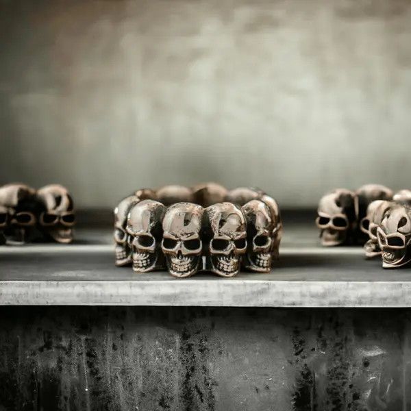 Jewelry Skull Silver Ring Size ONE SIZE - 6 Thumbnail