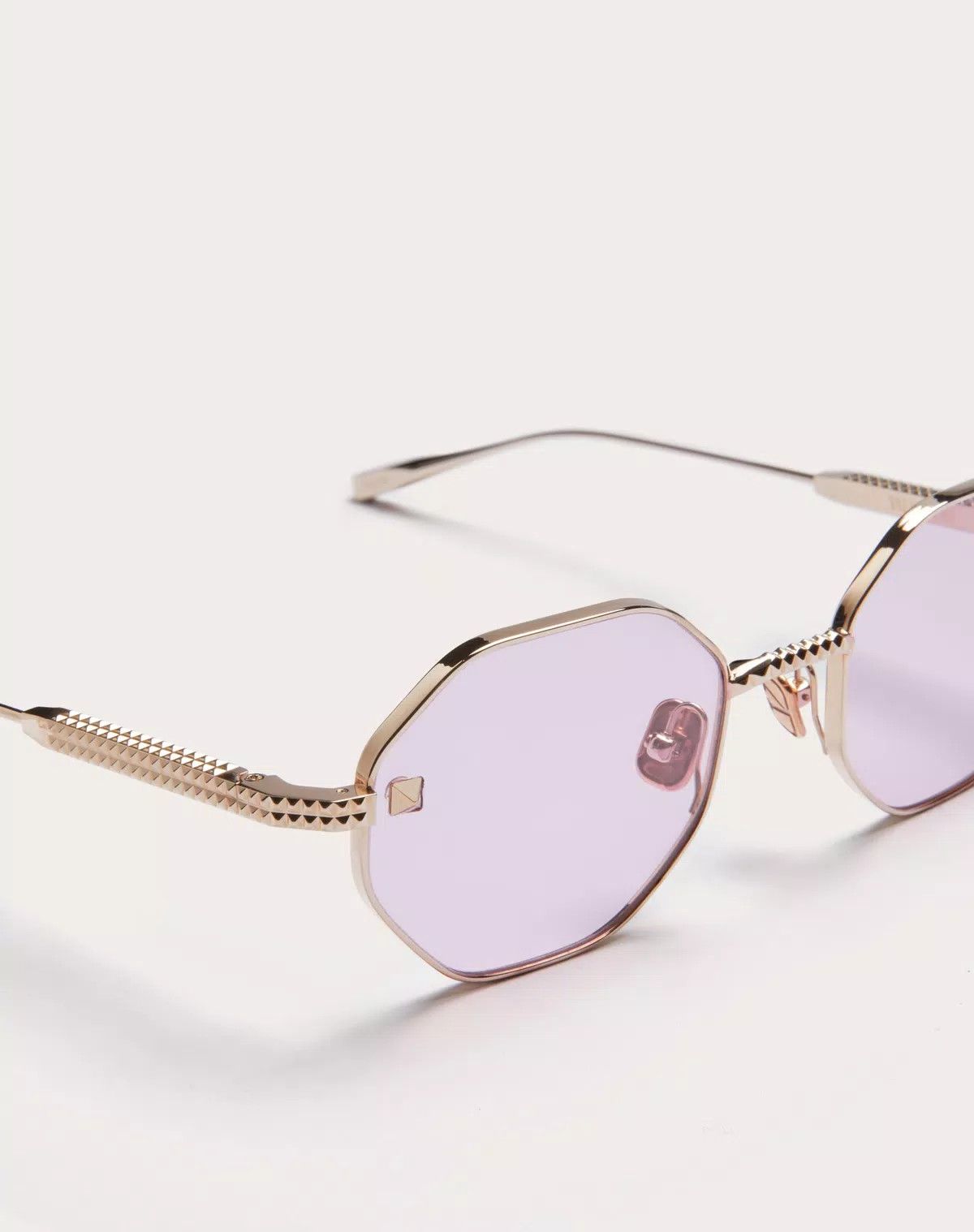 Valentino oc11z0725 Size: 52/ Hexagonal Titanium Frame in Light Pink Size ONE SIZE - 4 Thumbnail