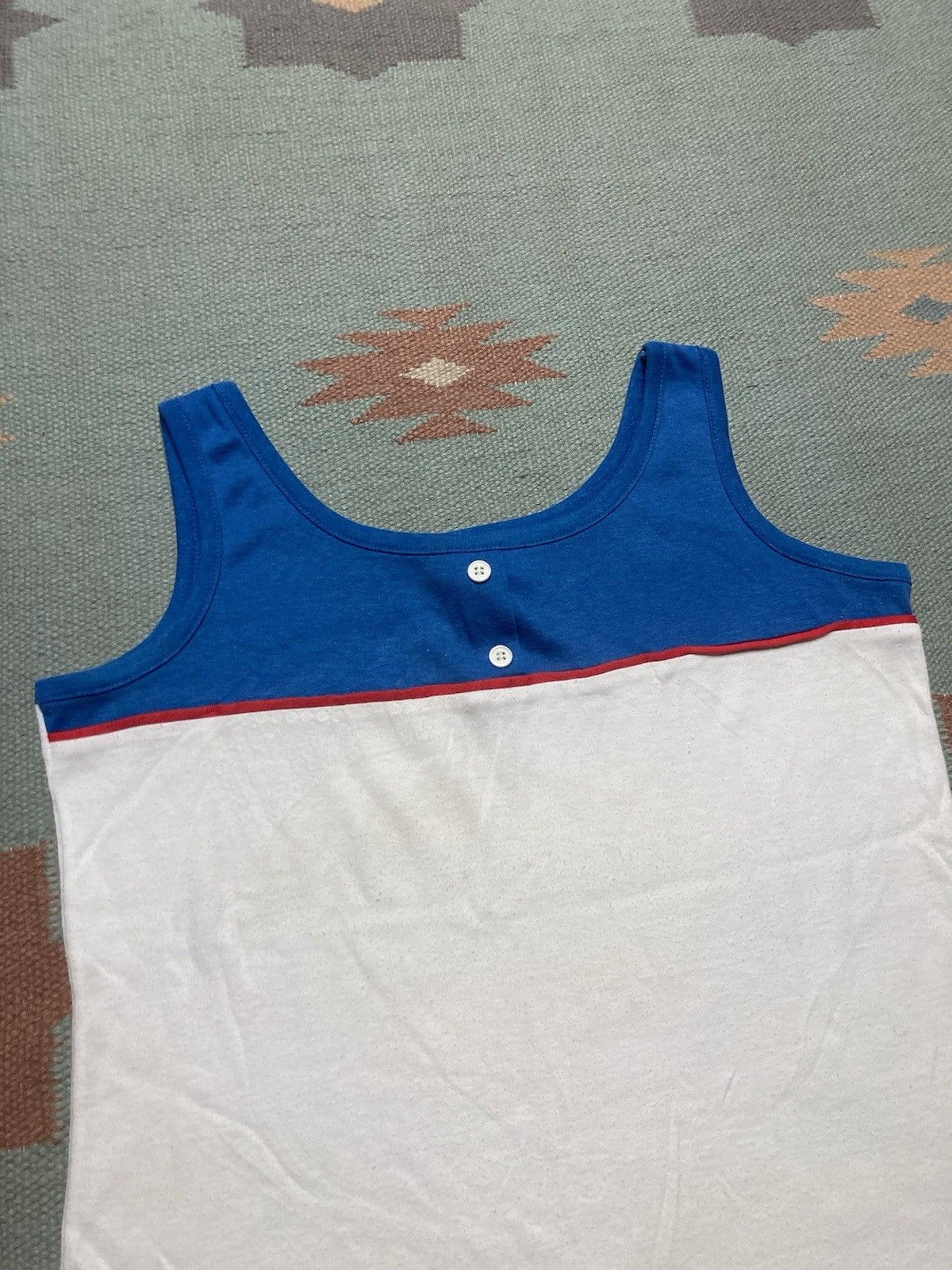 Vintage 70s tank top shirt Montgomery ward striped soft boxy small Size US S / EU 44-46 / 1 - 3 Thumbnail