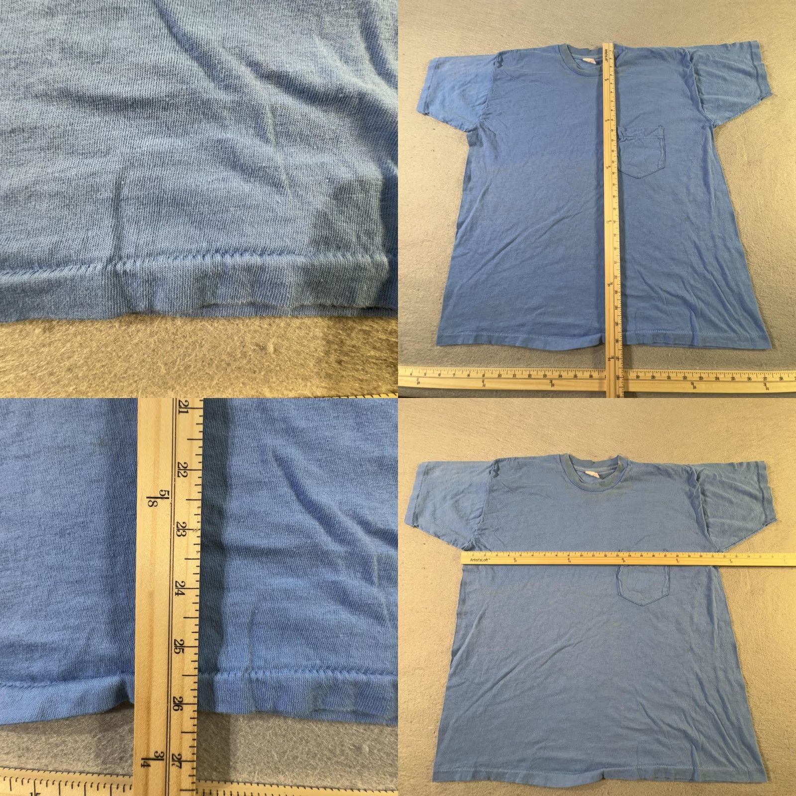 Vintage VINTAGE Our Best Blue Pocket T-Shirt Mens XL 90s Cotton Crew Neck Short Sleeve Size US XL / EU 56 / 4 - 8 Thumbnail