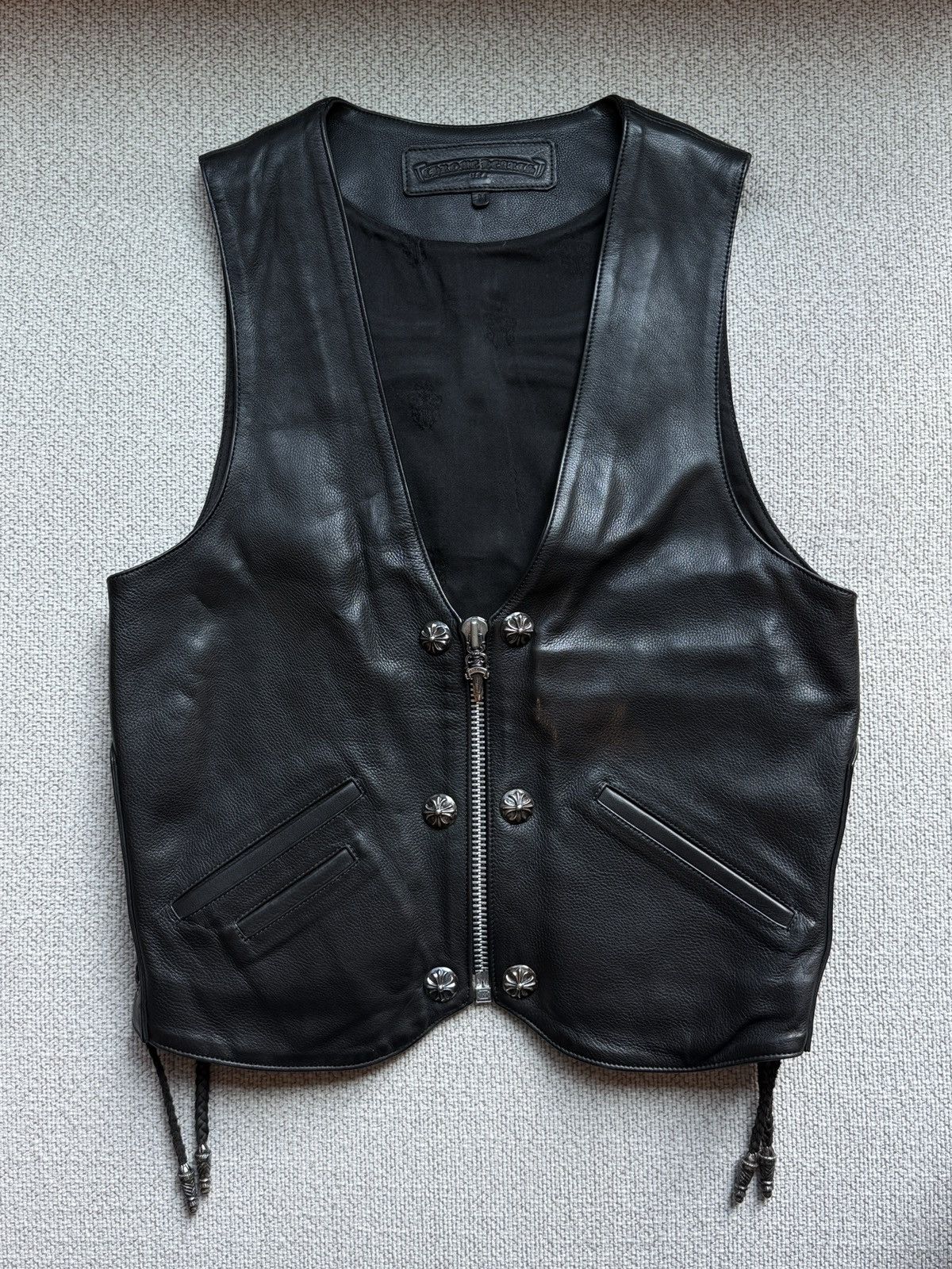 Chrome Hearts Chrome Hearts Cross Leather Vest Size US M / EU 48-50 / 2 - 2 Thumbnail