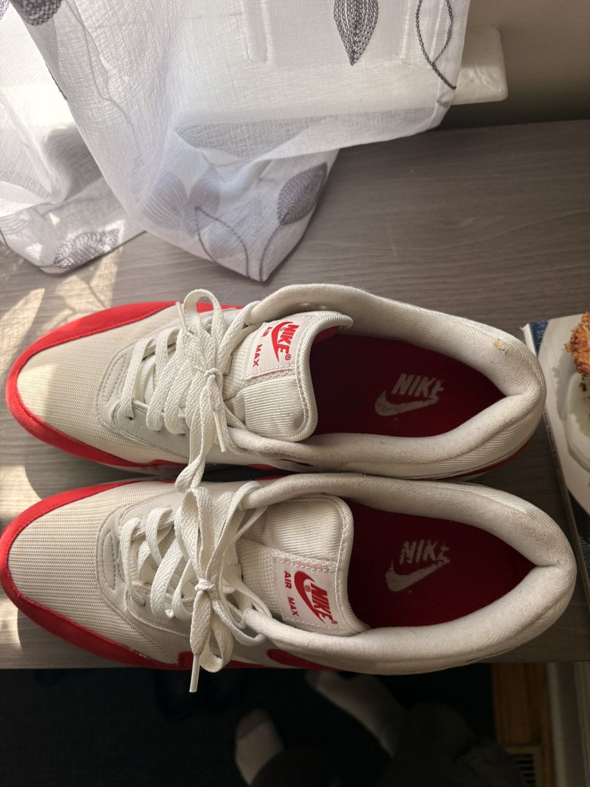 Nike Nike Air Max 1 Anniversary Red 2017 Size US 11.5 / EU 44-45 - 6 Thumbnail