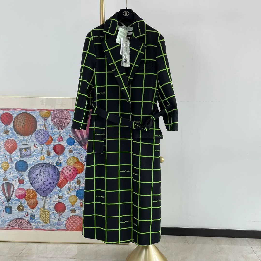 Off-White offwhite long plaid coat size 36 Size US S / EU 44-46 / 1 - 1 Thumbnail