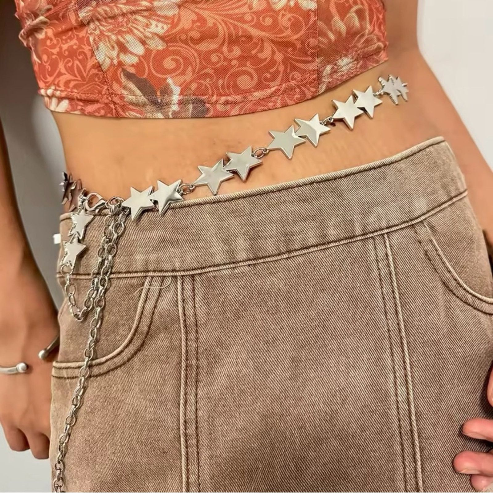 Other Silver Star Chain Belt for Women Size ONE SIZE - 1 Thumbnail