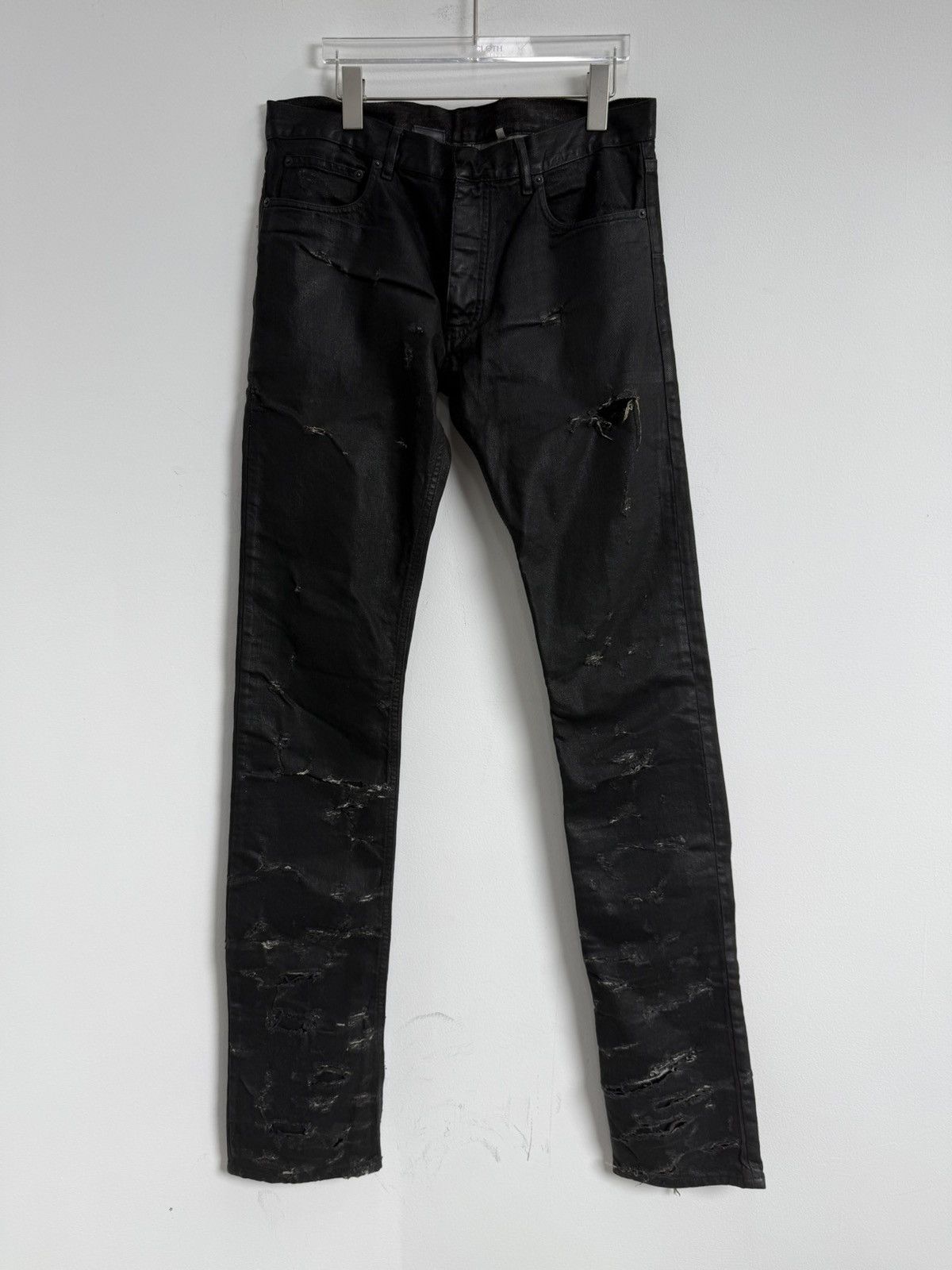 Dior Dior Hedi ss2004 Strip Waxed Denim Size US 32 / EU 48 - 1 Thumbnail