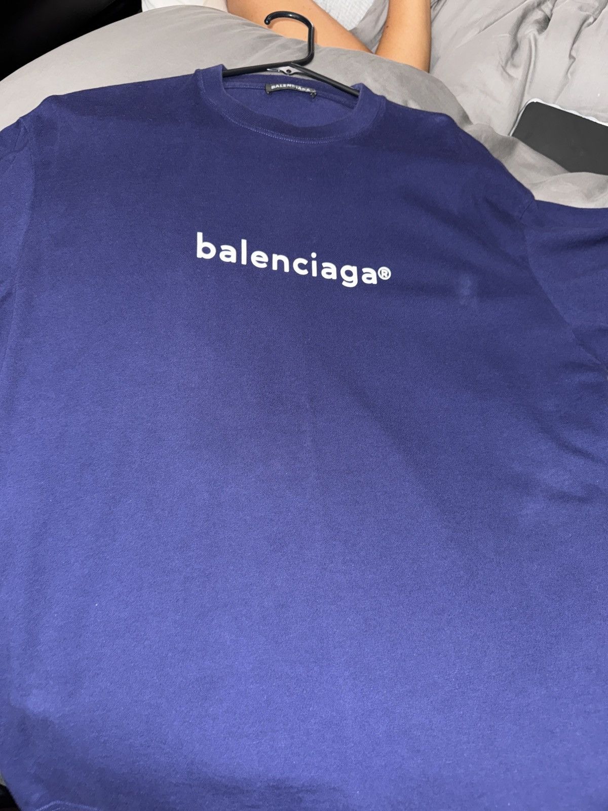 Balenciaga Balenciaga Logo Tee Blue Size US S / EU 44-46 / 1 - 6 Thumbnail