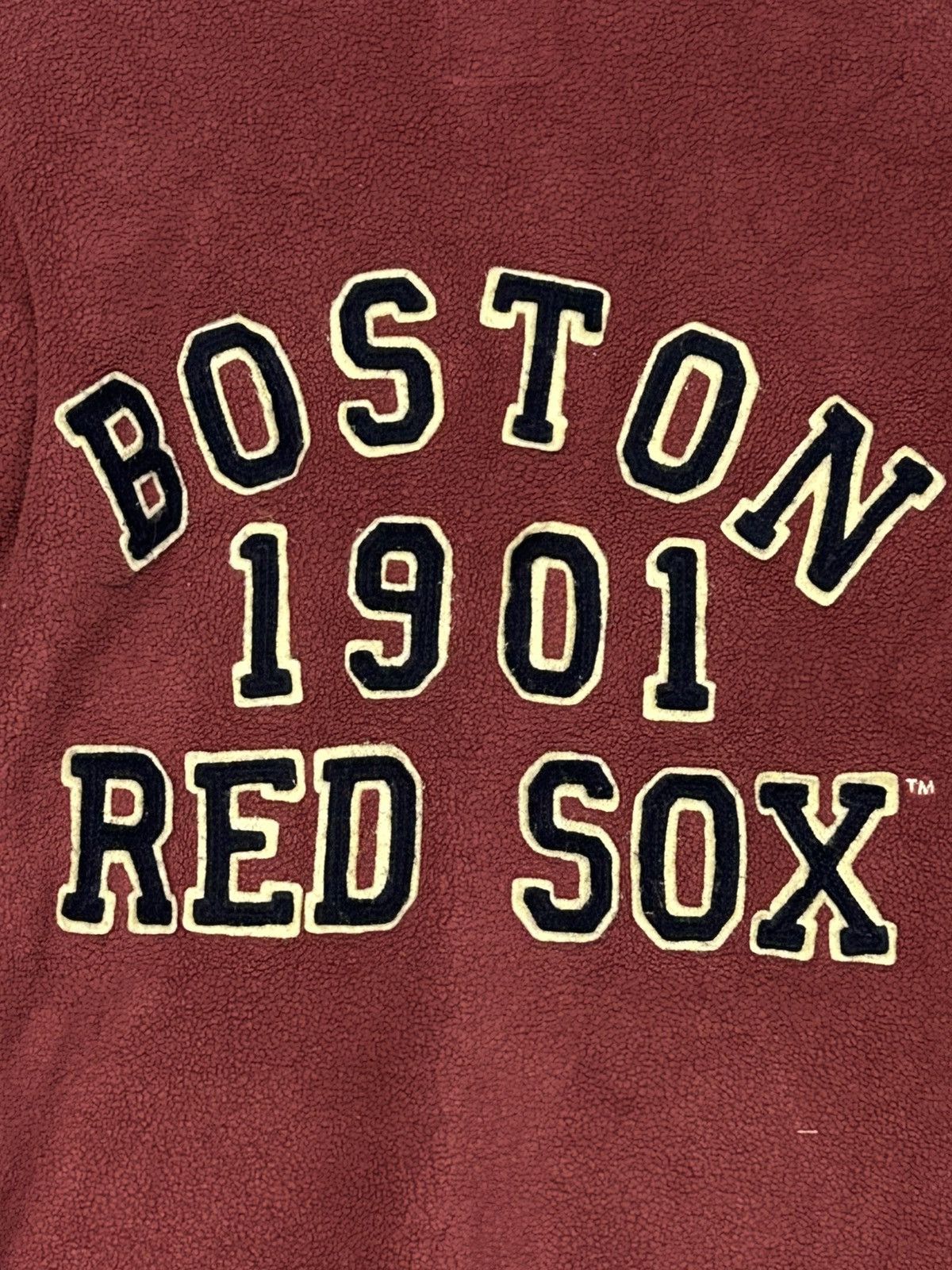 MLB × Uniqlo 🔥🔥 Vintage MLB BOSTON RED SOX Fleece Half Zipper Size US XL / EU 56 / 4 - 6 Thumbnail