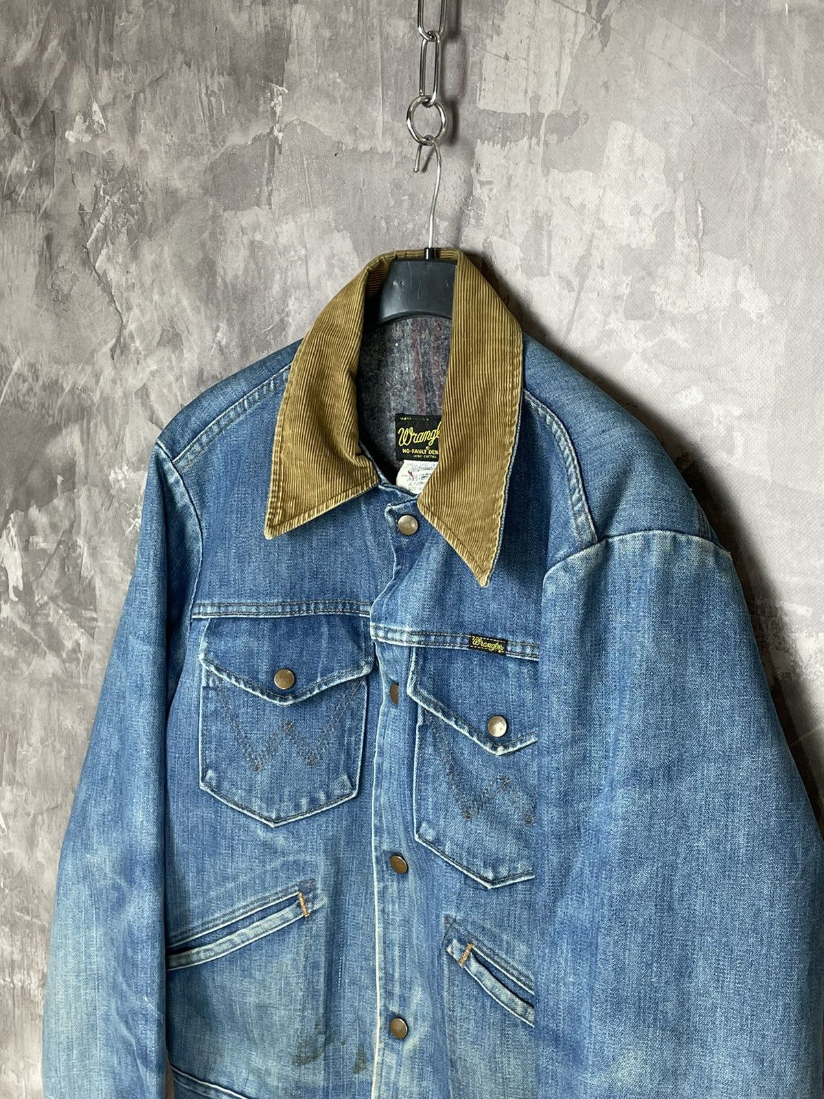 Japanese Brand × Vintage × Wrangler Vintage Wrangler 90s Denim Bomber Jacket Size US XS / EU 42 / 0 - 7 Thumbnail