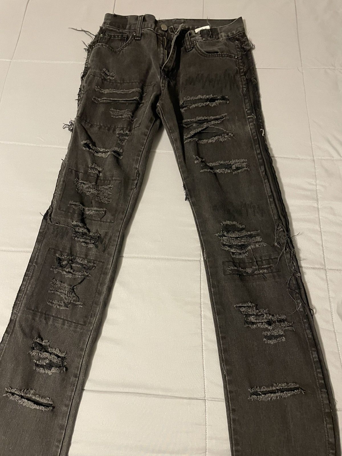 MNML Black MNML Ripped pants Size US 28 / EU 44 - 1 Thumbnail