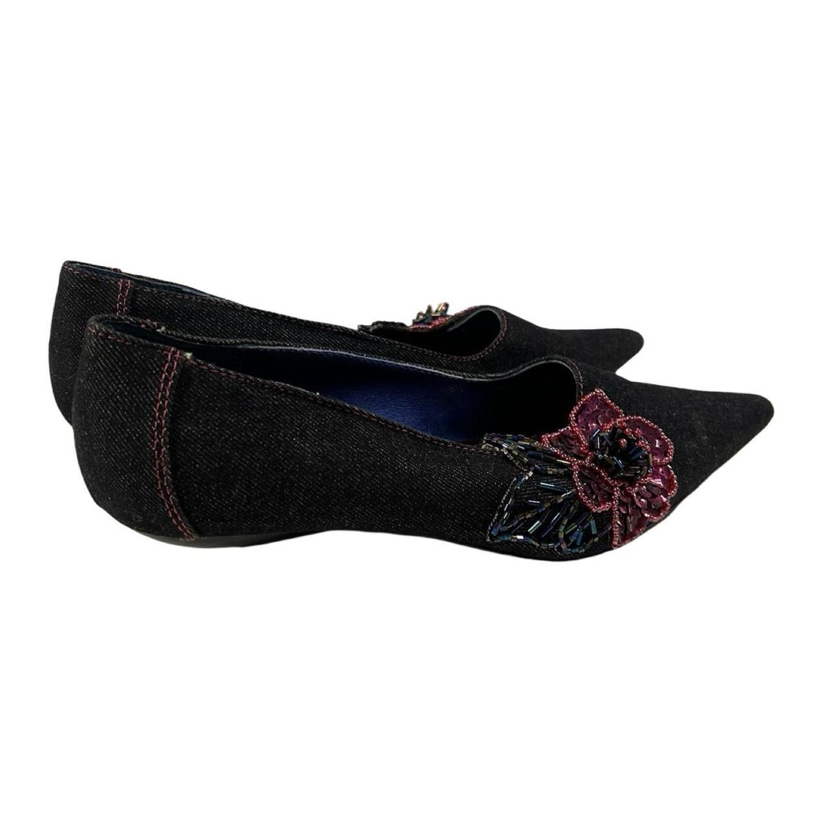 Steve Madden Y2k kitten heels Steve Madden point toe beaded sz 6 Size US 6 / IT 36 - 4 Thumbnail