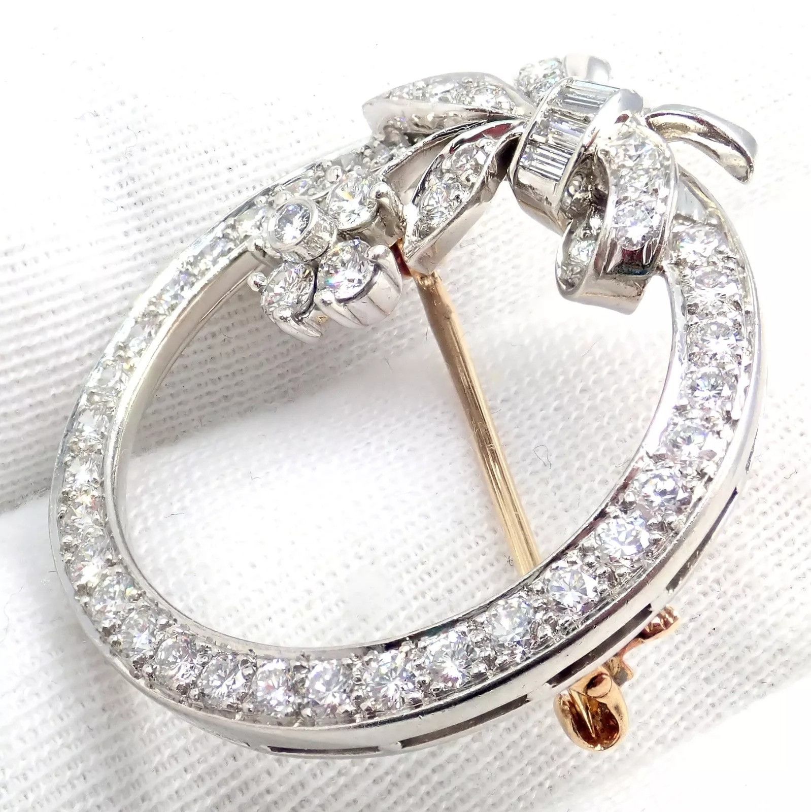 Tiffany & Co. Tiffany & Co. Circle Platinum 2.1ct Diamond Pin Brooch Size ONE SIZE - 4 Thumbnail