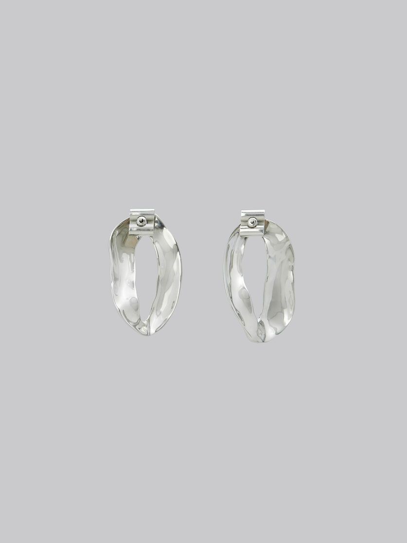 Marni o1f1d3z0725 Size: OS / Irregular Ring Earrings in Silver Size ONE SIZE - 3 Thumbnail