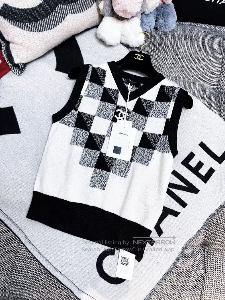 Chanel Chanel Autumn and winter ski series black and white mosaic Size XS / US 0-2 / IT 36-38 - 7 Thumbnail
