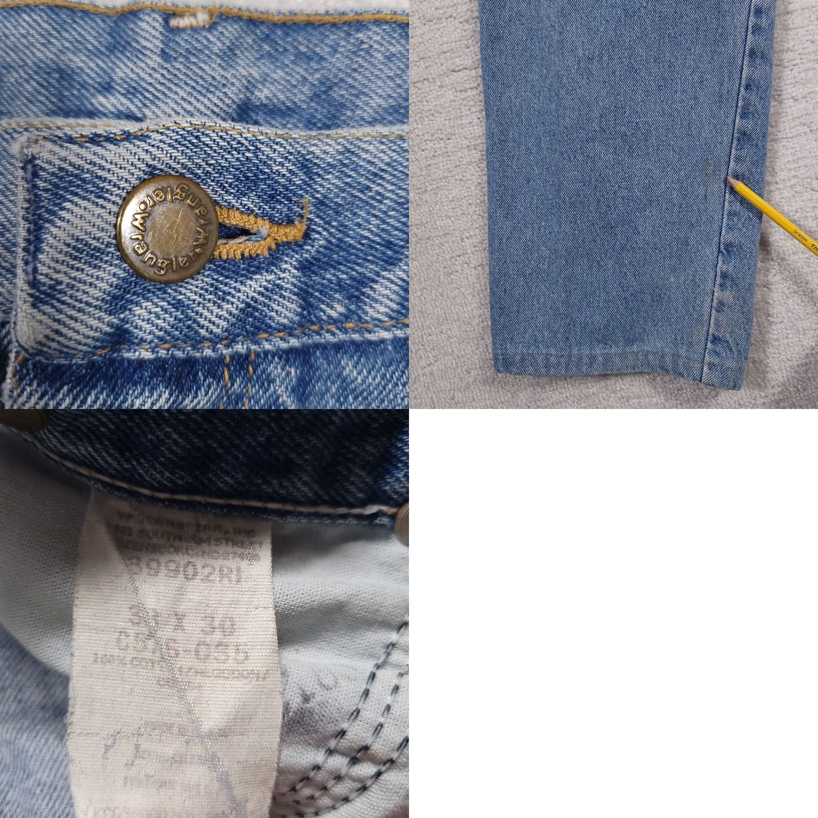 Wrangler VINTAGE Wrangler Jeans Mens 38 Blue 38x30 Actual 35x27 Straight Rugged Wear Suspender Size US 38 / EU 54 - 10 Thumbnail
