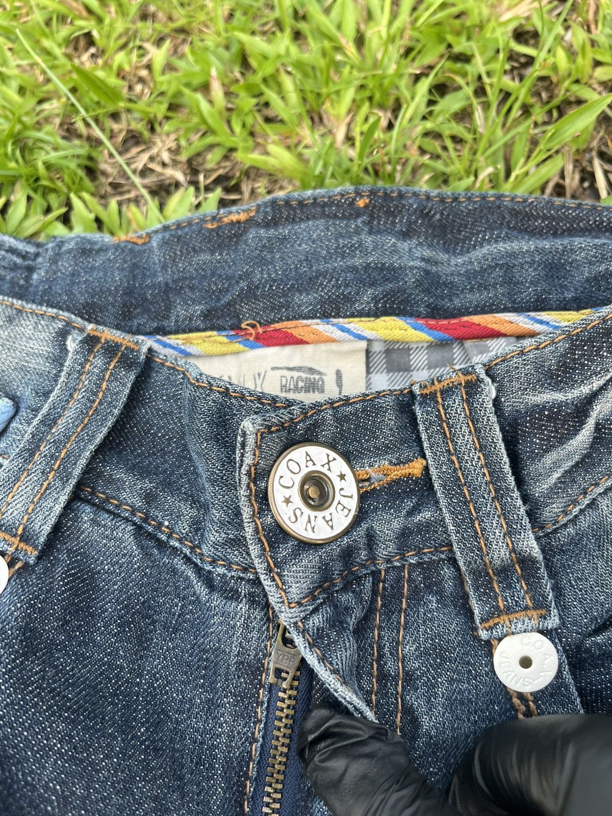 Japanese Brand Coax Racing Jeans Japanese Isfixwasnine Y2K Style Vintage Size US 34 / EU 50 - 4 Thumbnail