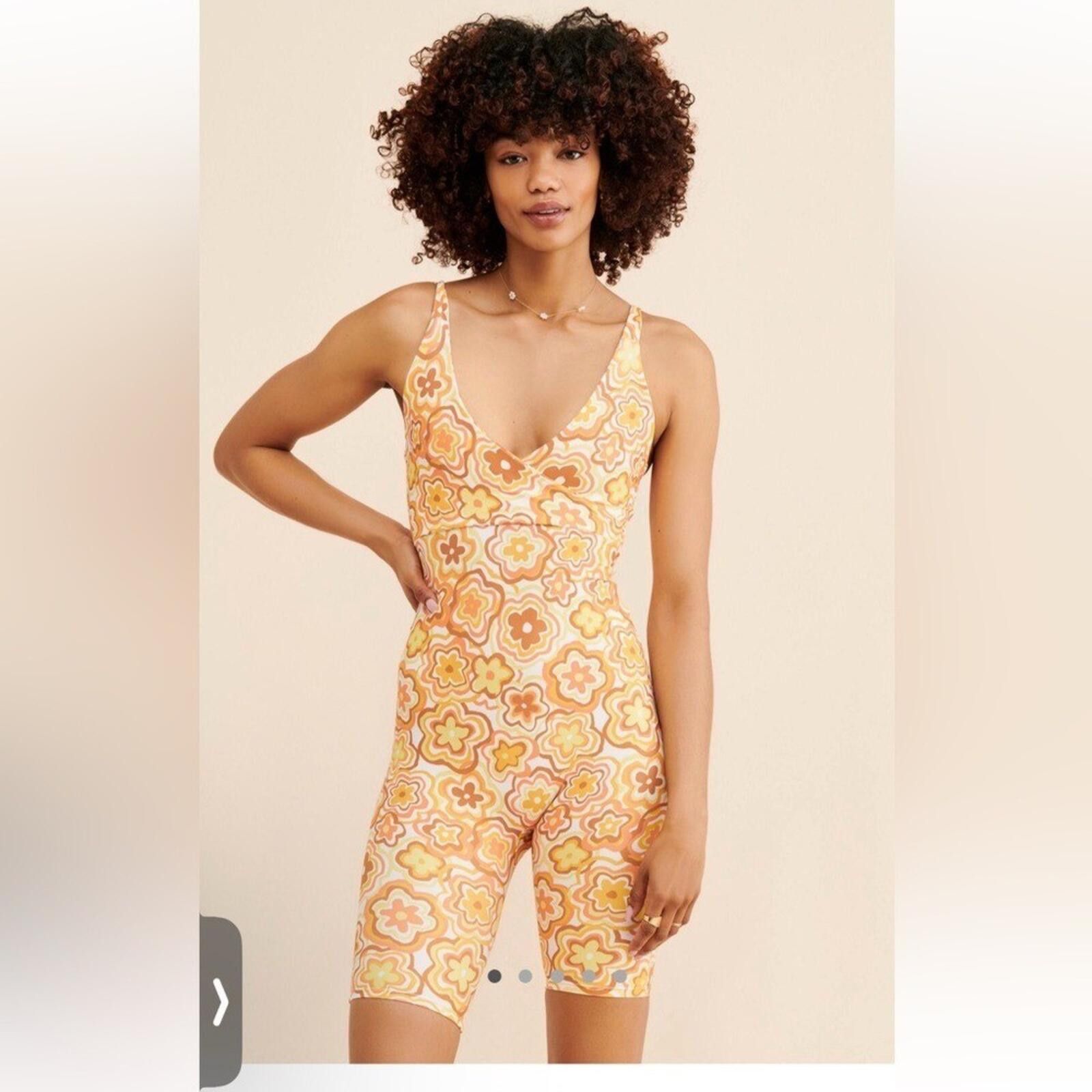 Free People Free People Dazey LA Wrap Top Unitard Jumpsuit, Size M Size 32" / US 10 / IT 46 - 1 Thumbnail