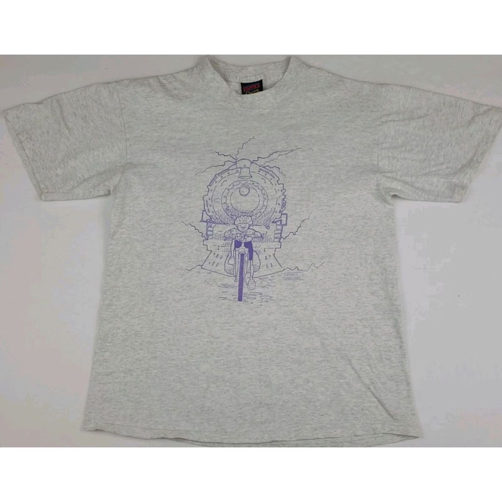 Soffe VINTAGE Soffe Michigander Cycling Event Print T Shirt 90s Gray Mens L Short Sleeve Crew Neck Shirt Size US L / EU 52-54 / 3 - 2 Thumbnail