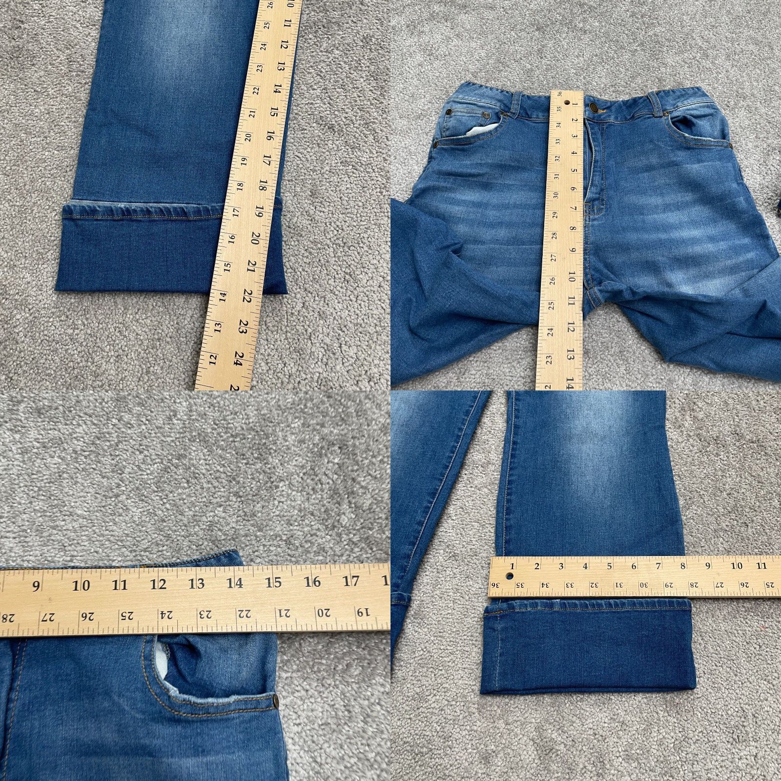 Fashion Nova Fashion Nova Denim Jeans Cropped 28 11 Blue High Rise Stretch Juniors Women's City Classic Modern Vintage No Size 32" / US 10 / IT 46 - 8 Thumbnail