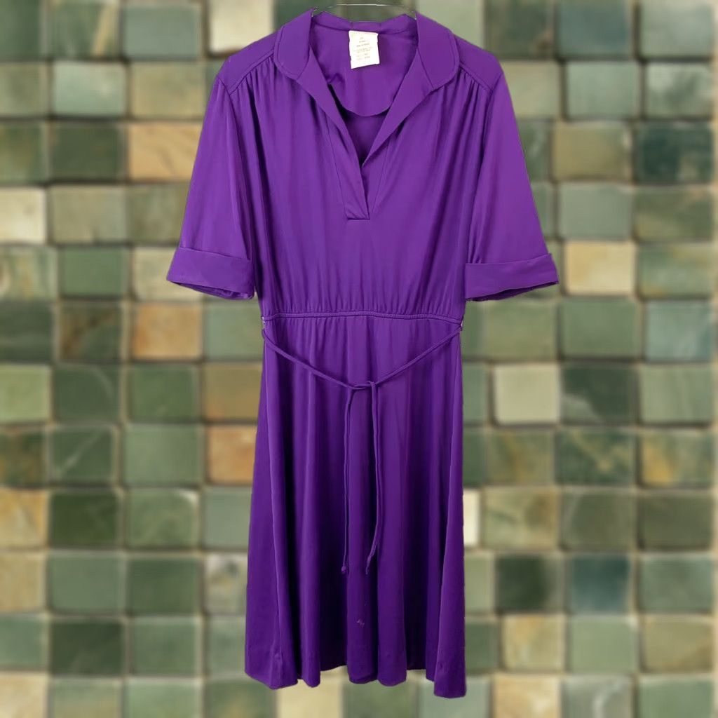 Royal Row VINTAGE Queen's Row Dress Midi 1960s Secretary Purple Size 12 Size XL / US 12-14 / IT 48-50 - 1 Thumbnail