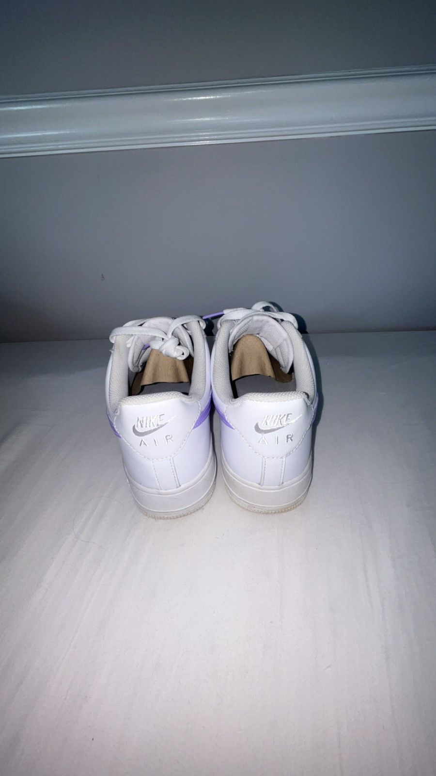 Nike Nike Air Force 1 - White (Custom) ‘Lilac’ Size US 10 / EU 43 - 3 Thumbnail