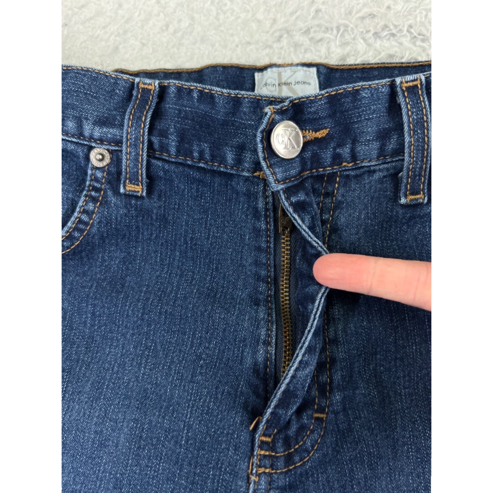 Calvin Klein Calvin Klein Jeans Women 10 Blue Denim Boot Cut Cotton Blend Mid 27x30 Size 32" / US 10 / IT 46 - 7 Thumbnail