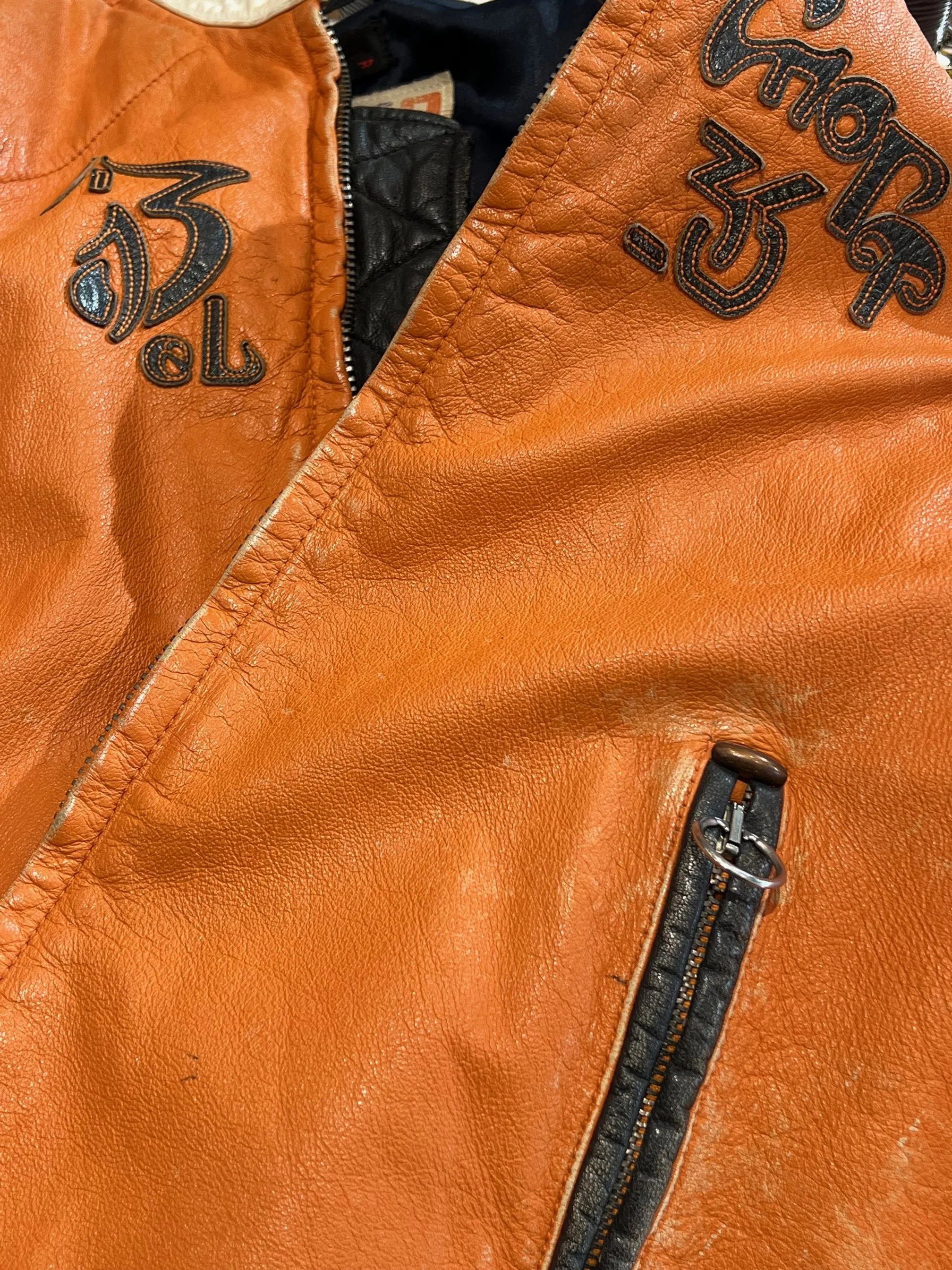 Diesel Diesel Black Gold “Chopper 33” Racer Leather Jacket Size US M / EU 48-50 / 2 - 8 Thumbnail