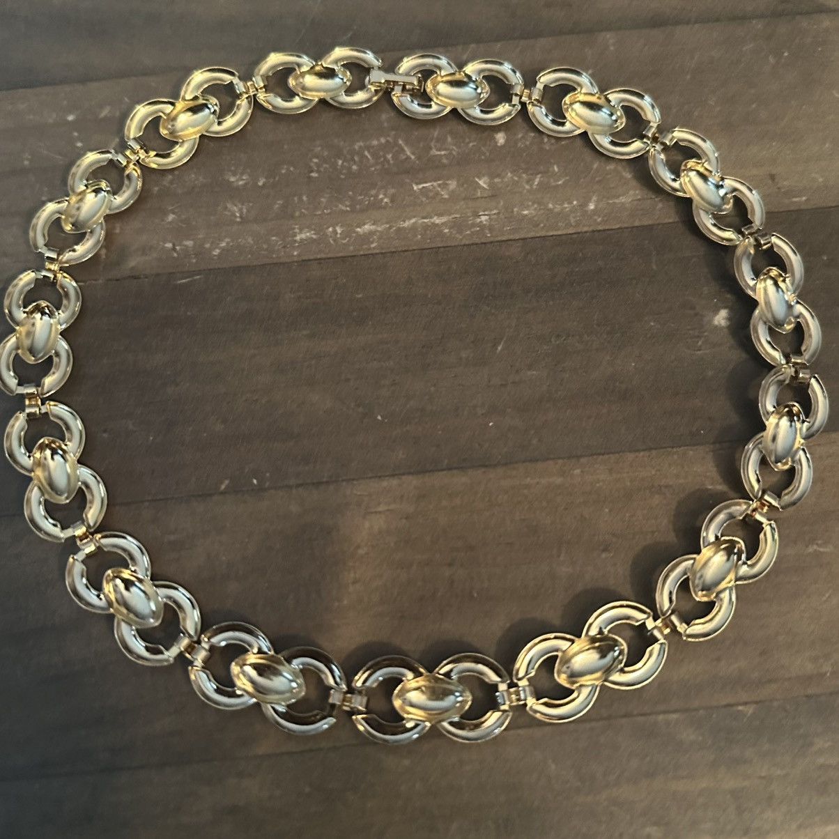 Other Two tone silver and gold chunky link collar necklace Size ONE SIZE - 4 Thumbnail