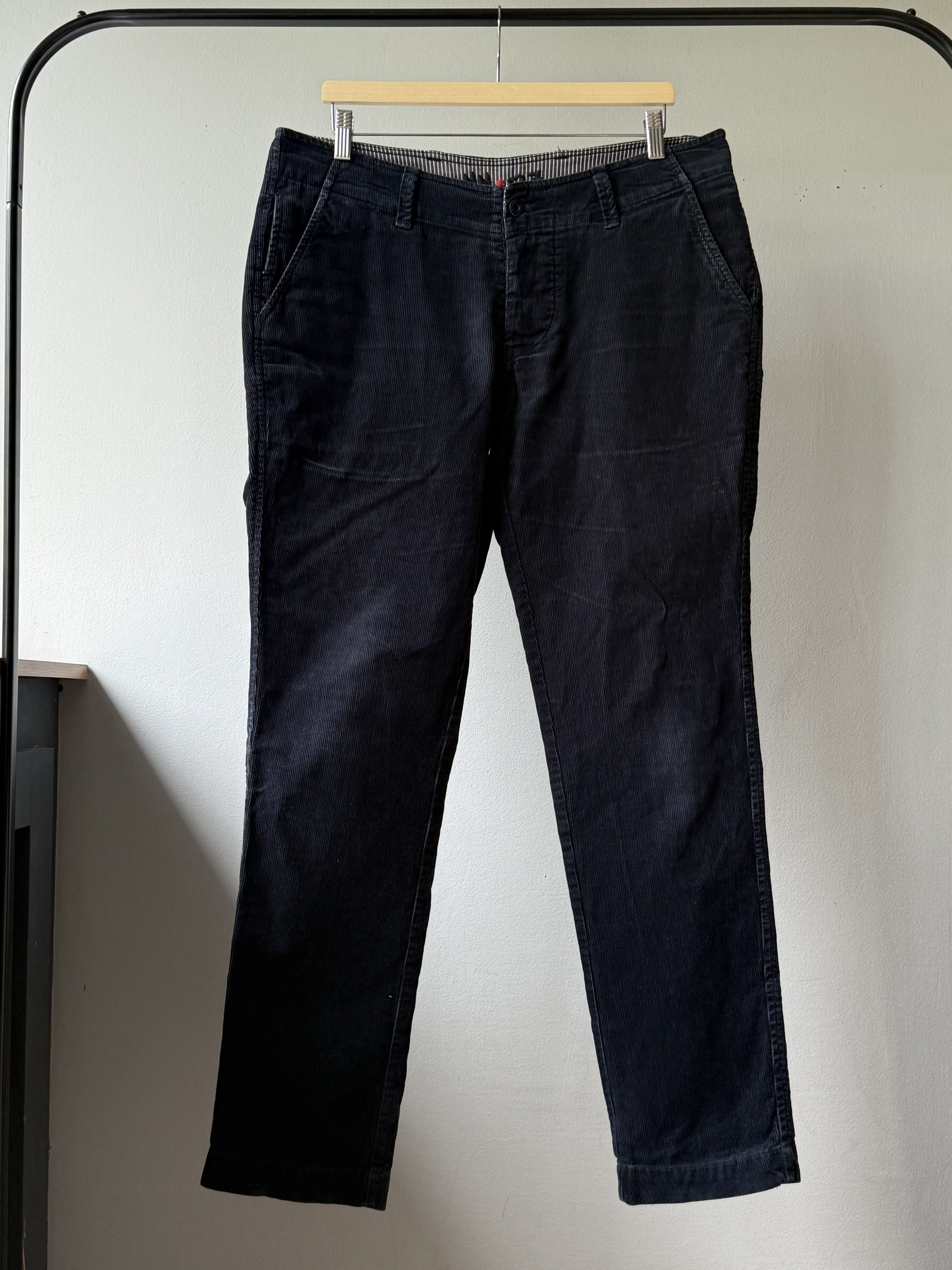 NN07 NN07 No Nationality Simon Navy Corduroy Men's Trousers Pants Size US 33 - 1 Thumbnail