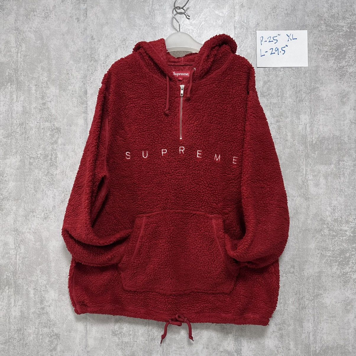 RARE SUPREME SHERPA FLEECE FW2015 RED XL