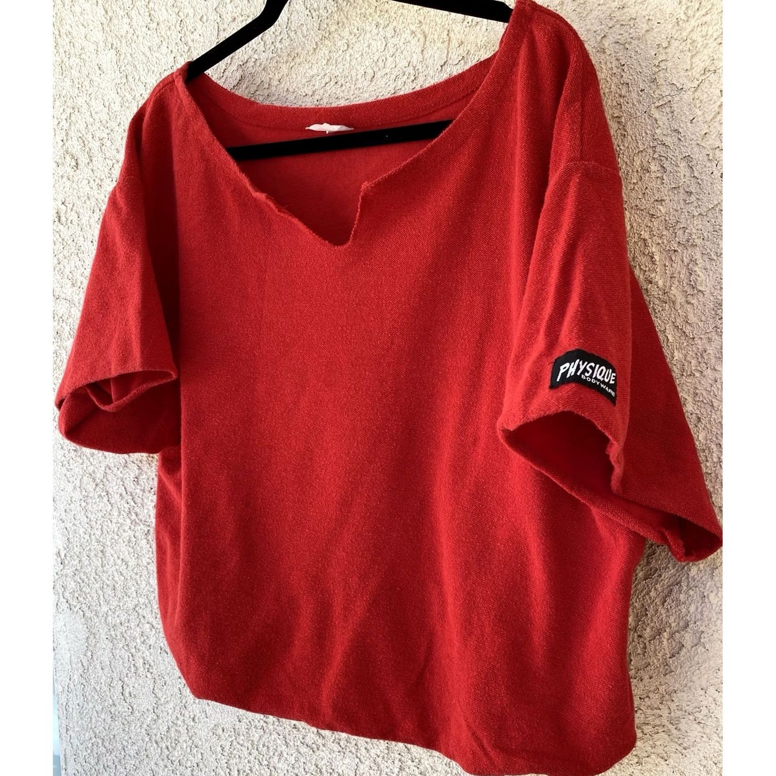 Vintage VINTAGE Physique Bodywear Red Terry Gym Top Unisex Adult Shirt Short Sleeve One Size 80s Theme Size US M / EU 48-50 / 2 - 3 Thumbnail