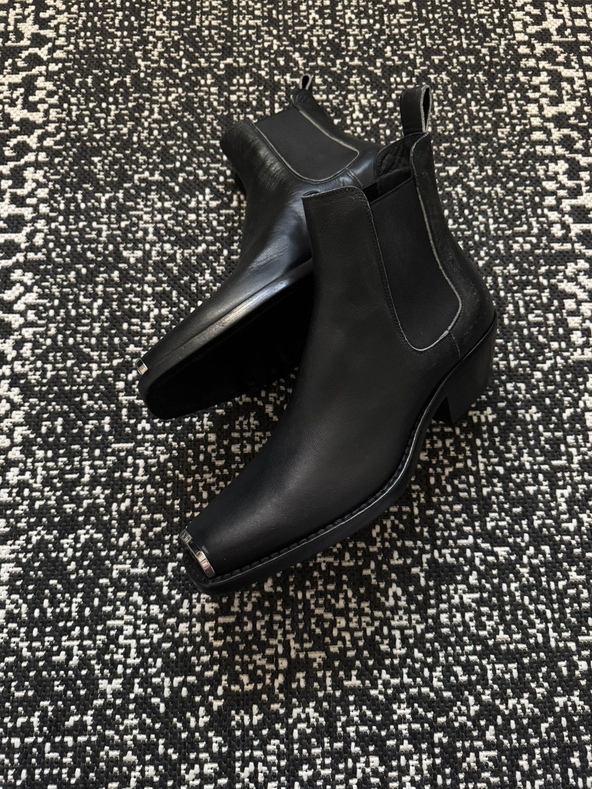 Calvin Klein 205W39Nyc Chris Cuban Heel Shoes Boots in Black, Men's (Size 8)