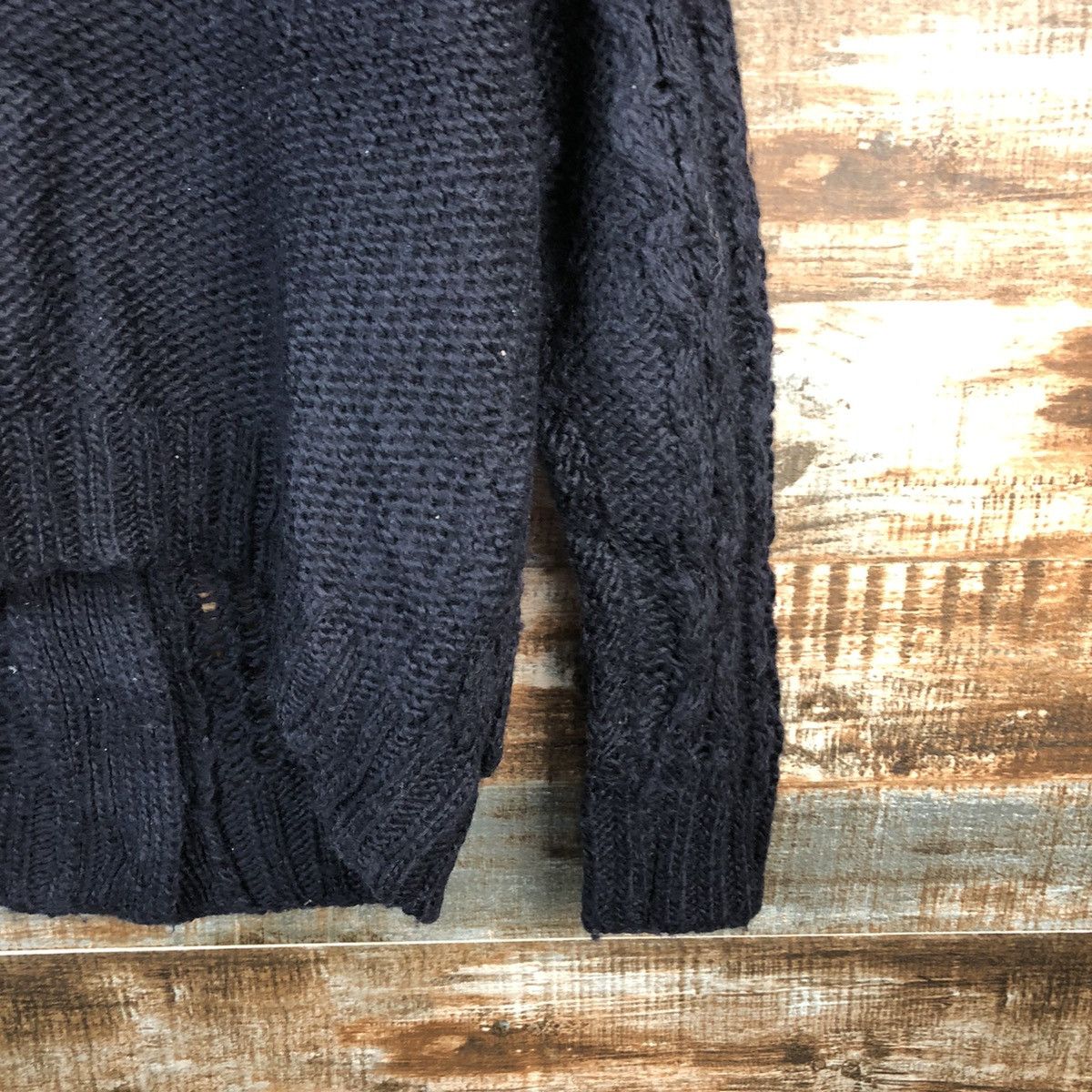 Japanese Brand Earth & Music Econogly Dark Blue Cardigan Knitwear #A2469 Size M / US 6-8 / IT 42-44 - 16 Thumbnail