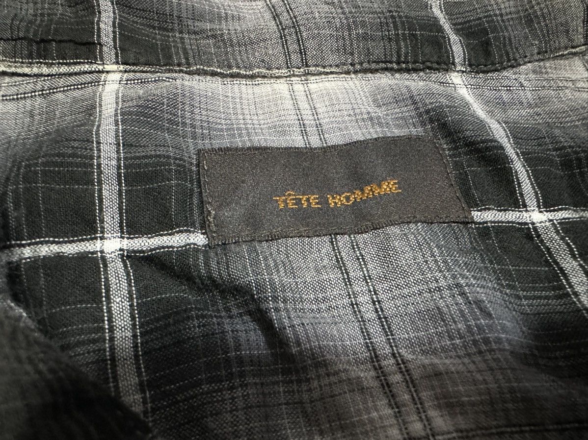 Issey Miyake × Japanese Brand × Tete Homme 🔥Vintage Tete Homme By Issey Miyake Plaid Rayon Shirt Size US L / EU 52-54 / 3 - 9 Thumbnail