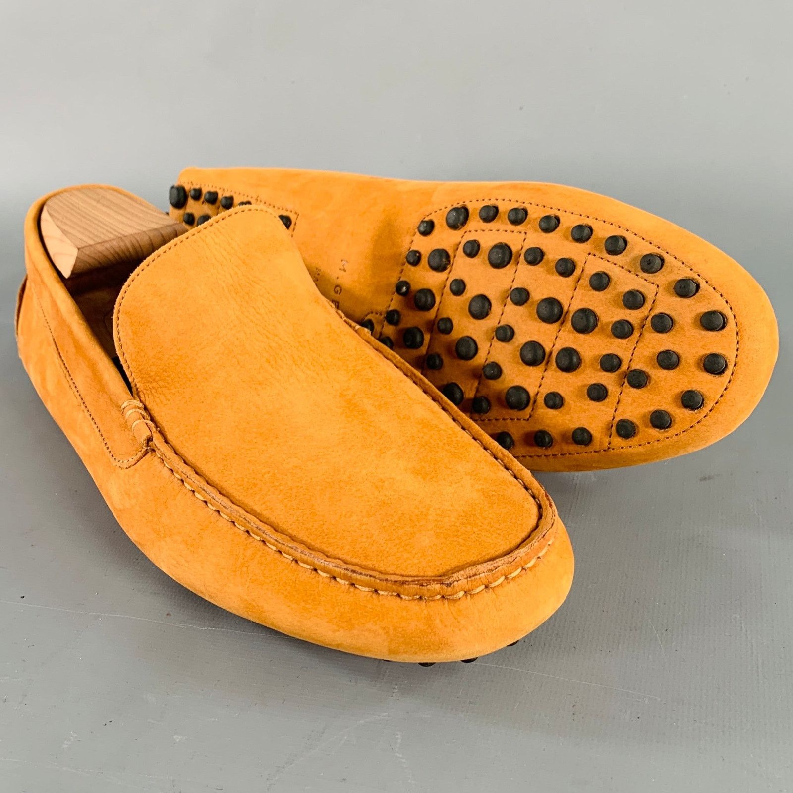 M.Gemi M. GEMI Size 10 Orange Suede Drivers Loafers Size US 10 / EU 43 - 5 Thumbnail