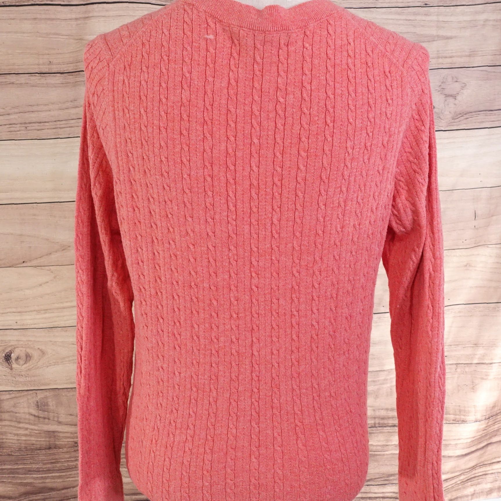Banana Republic BANANA REPUBLIC Sweater Women LP Light Red Petite Pullover Long Sleeve Cotton Blend Womens Size L / US 10 / IT 46 - 3 Thumbnail