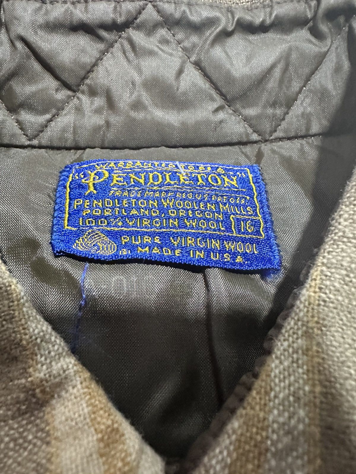 Pendleton Vtg 60s Pendelton Wool shadow plaid long sleeve Size US M / EU 48-50 / 2 - 3 Thumbnail