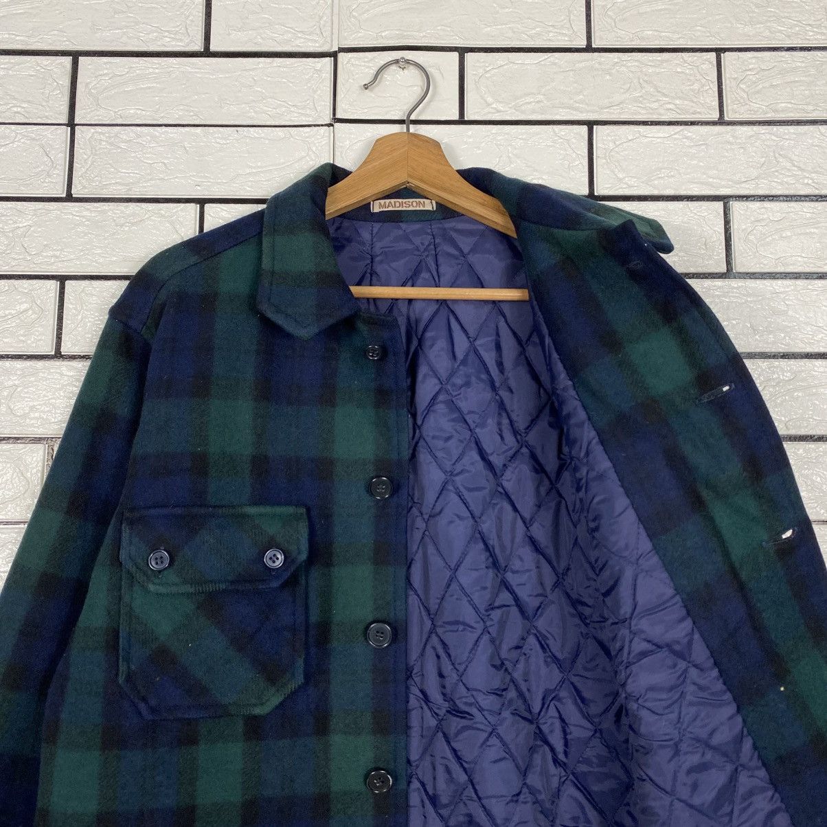 Issey Miyake Vintage Wool Chore Jacket Madison Tartan Design Check Size US L / EU 52-54 / 3 - 13 Thumbnail