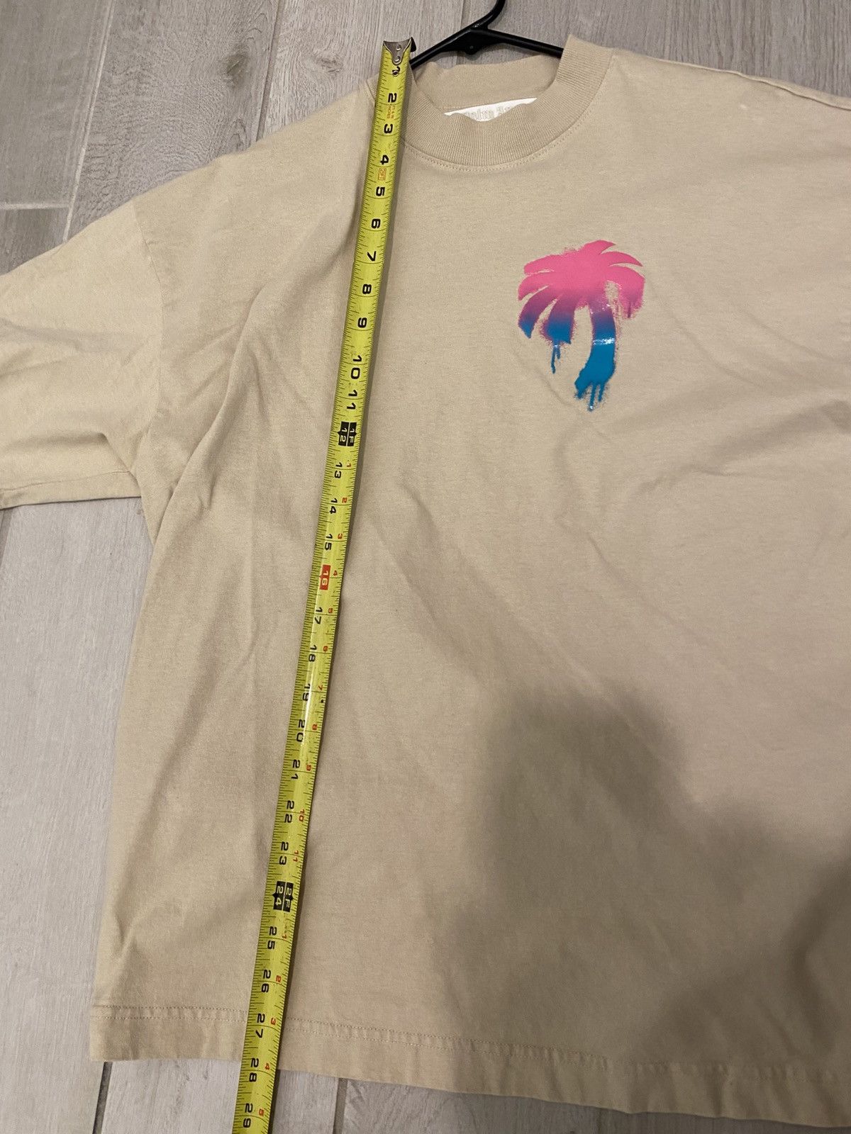 Palm Angels Palm Angels I Love LA Beige Oversized Tee Shirt Size S / US 4 / IT 40 - 11 Thumbnail