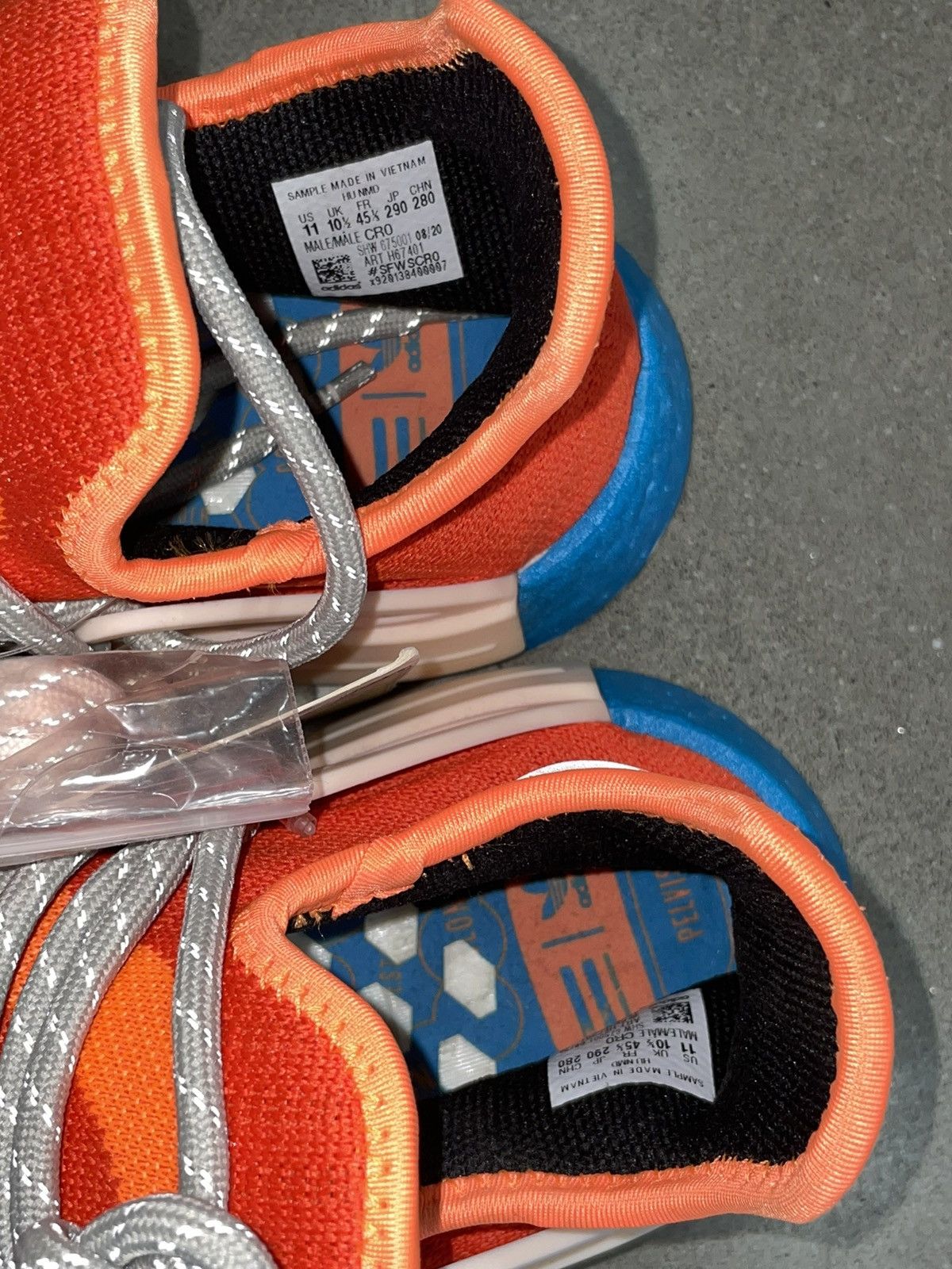 Adidas × Pharrell SAMPLE: Adidas x Pharrell NMD "Bold Orange/Aqua" Size US 11 / EU 44 - 6 Thumbnail