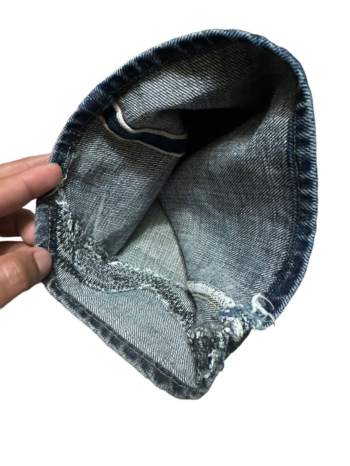 Evisu 🇯🇵 Vintage Denime Baggy Selvedge Distressed Pants Size US 32 / EU 48 - 7 Thumbnail
