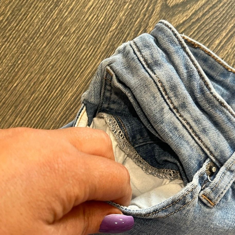 Pistola Pistola High Rise Slim Straight Jeans Distressed Blue 33 Size 33" - 7 Thumbnail