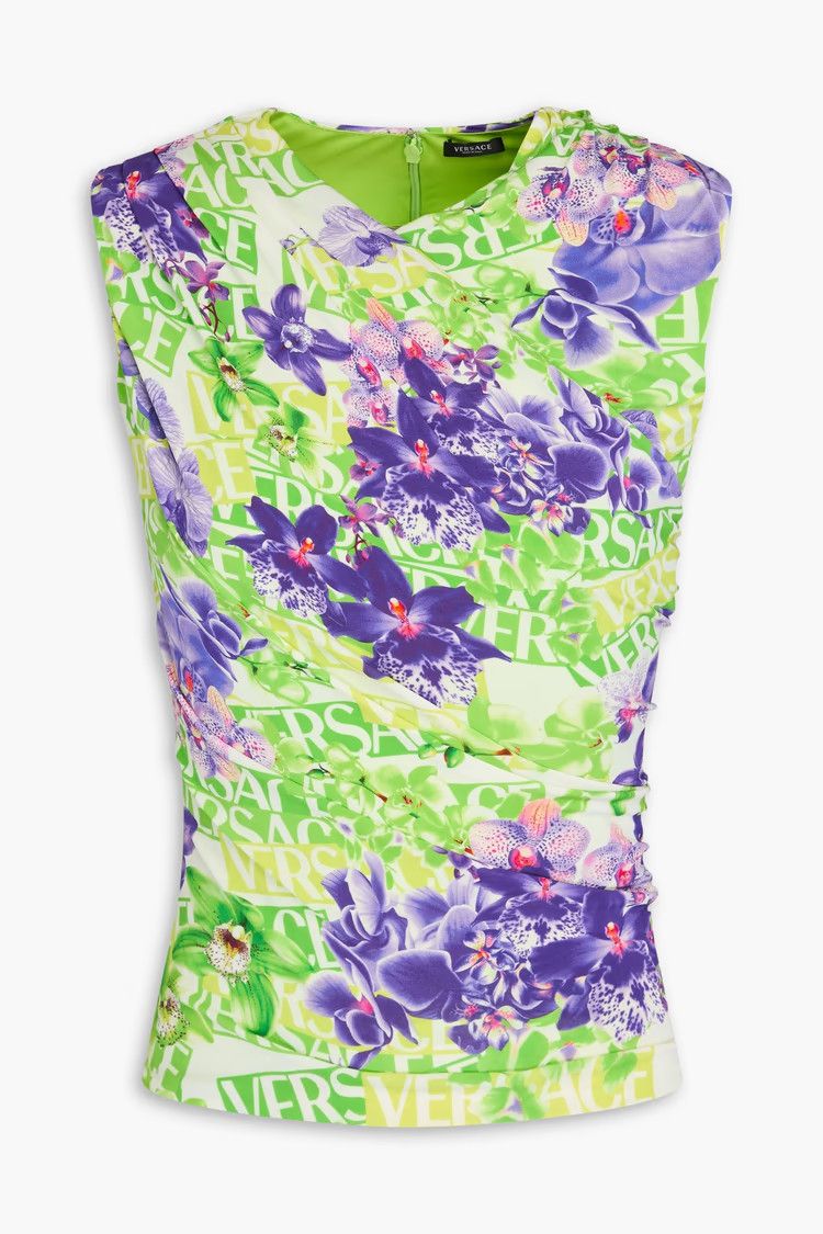 Versace o1y0226 V-neck Blouse in Multicolor Size S / US 4 / IT 40 - 1 Thumbnail