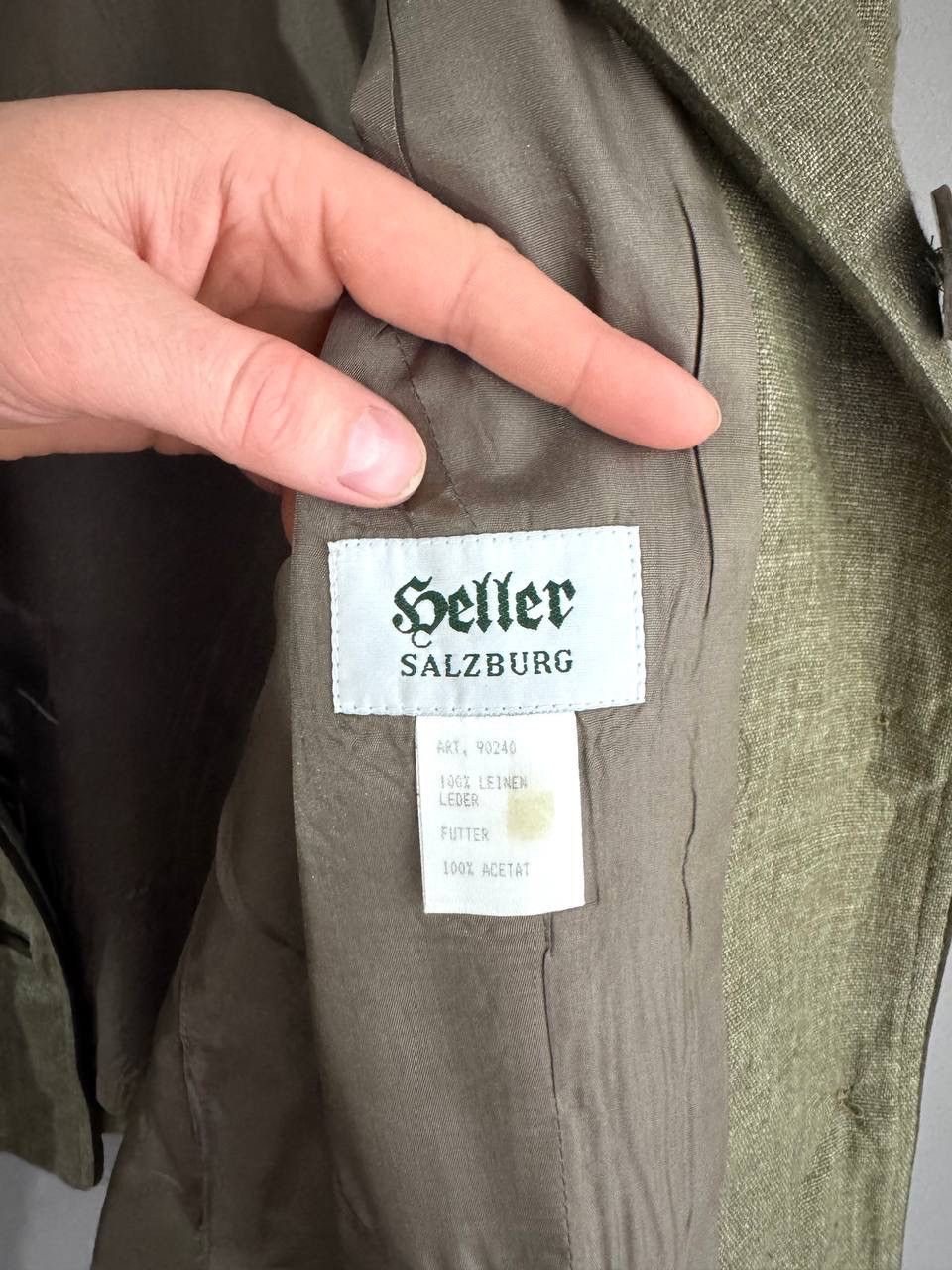Other Heller Salzburg Trachten Green Olive Linen Blazer Size M-L Size M / US 6-8 / IT 42-44 - 18 Thumbnail