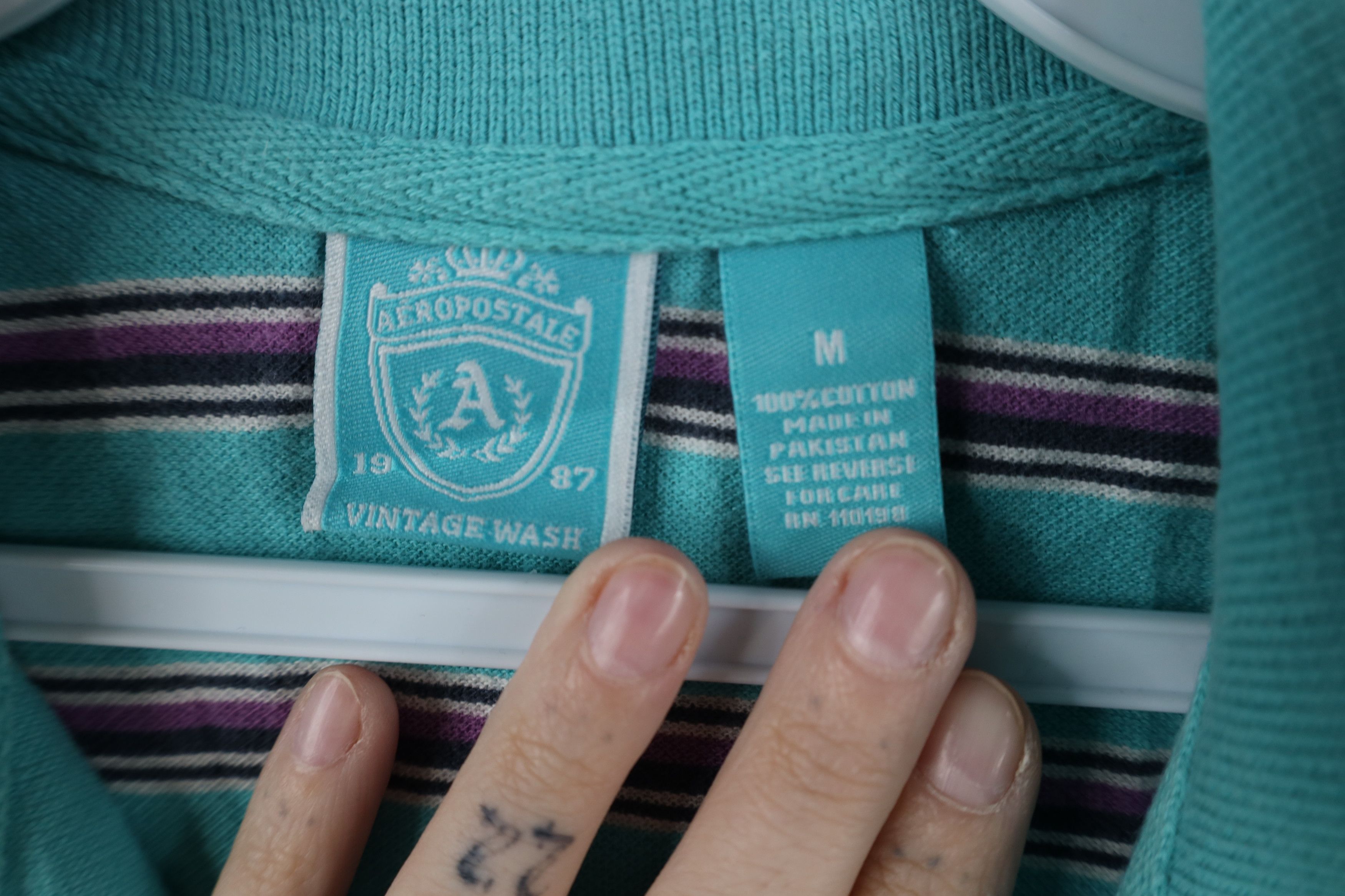 Aeropostale Vintage 90s Y2K Aeropostale Striped Collared Polo Shirt Size M / US 6-8 / IT 42-44 - 10 Thumbnail