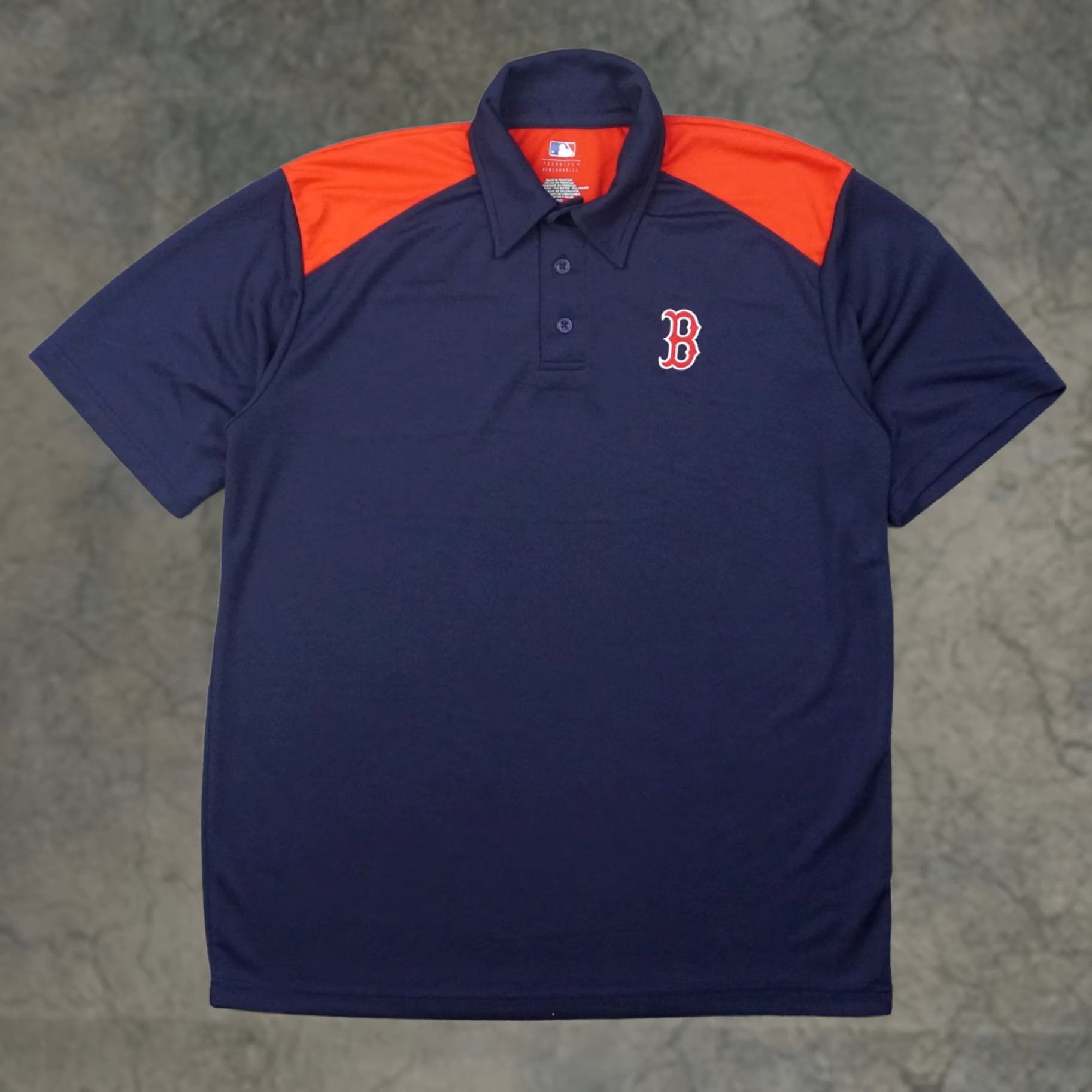 MLB MLB Boston Red Sox Moisture Wicking Mens Large Blue Short Sleeve Collared Shirt Size US L / EU 52-54 / 3 - 1 Thumbnail