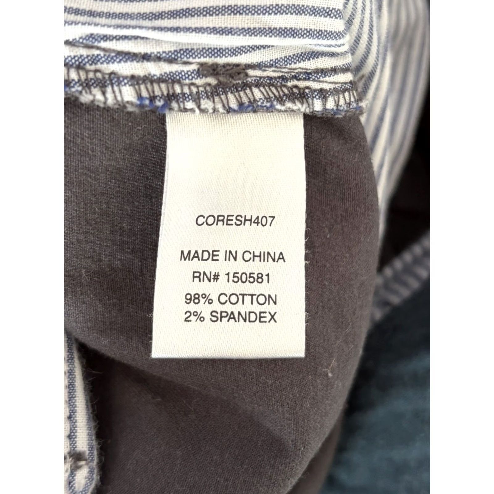 Vintage Flag And Anthem Chino Shorts Men’s 34 Gray Flat Front 5-Pocket Zip Button Logo Regular Rise Mid Casual Mens Size US 34 / EU 50 - 5 Thumbnail