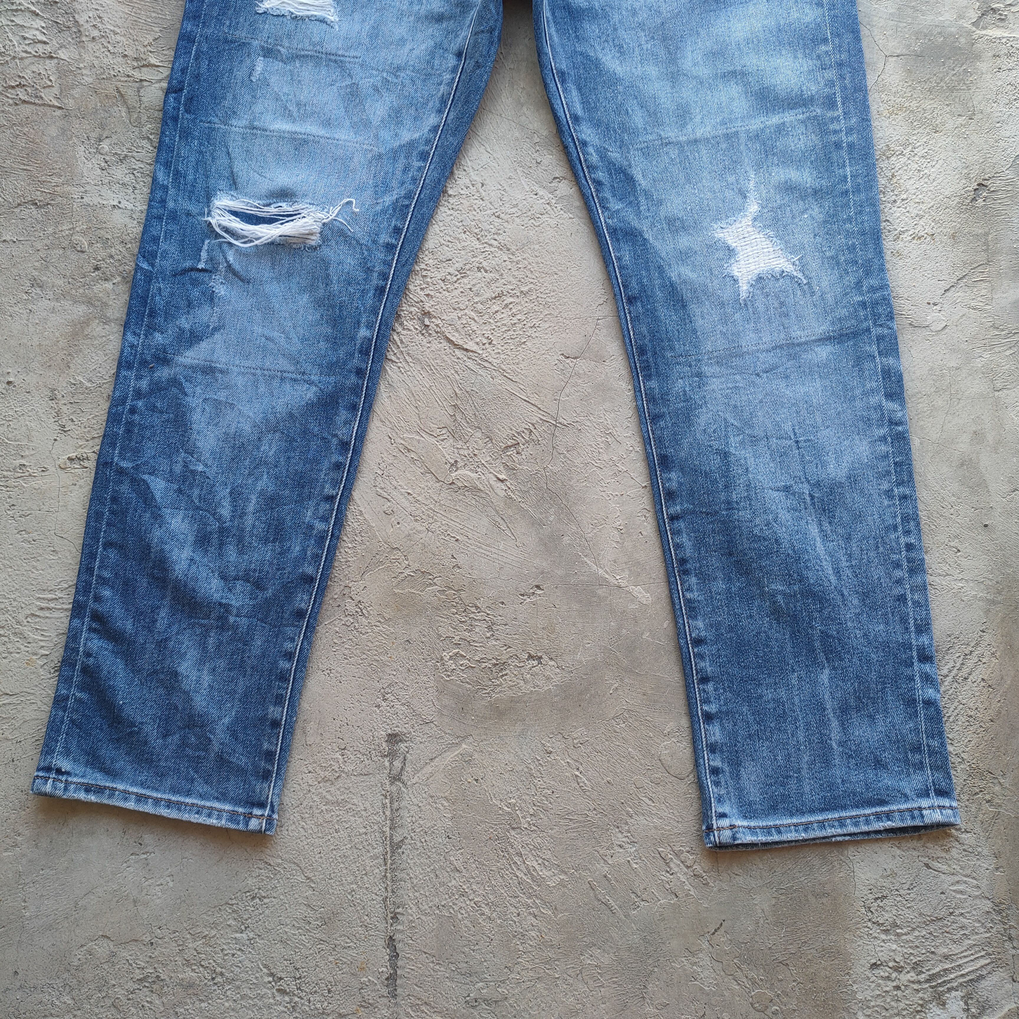 Japanese Brand W35 VINTAGE JAPANESE DISTRESSED FADED JEANS PANTS Size US 35 - 4 Thumbnail
